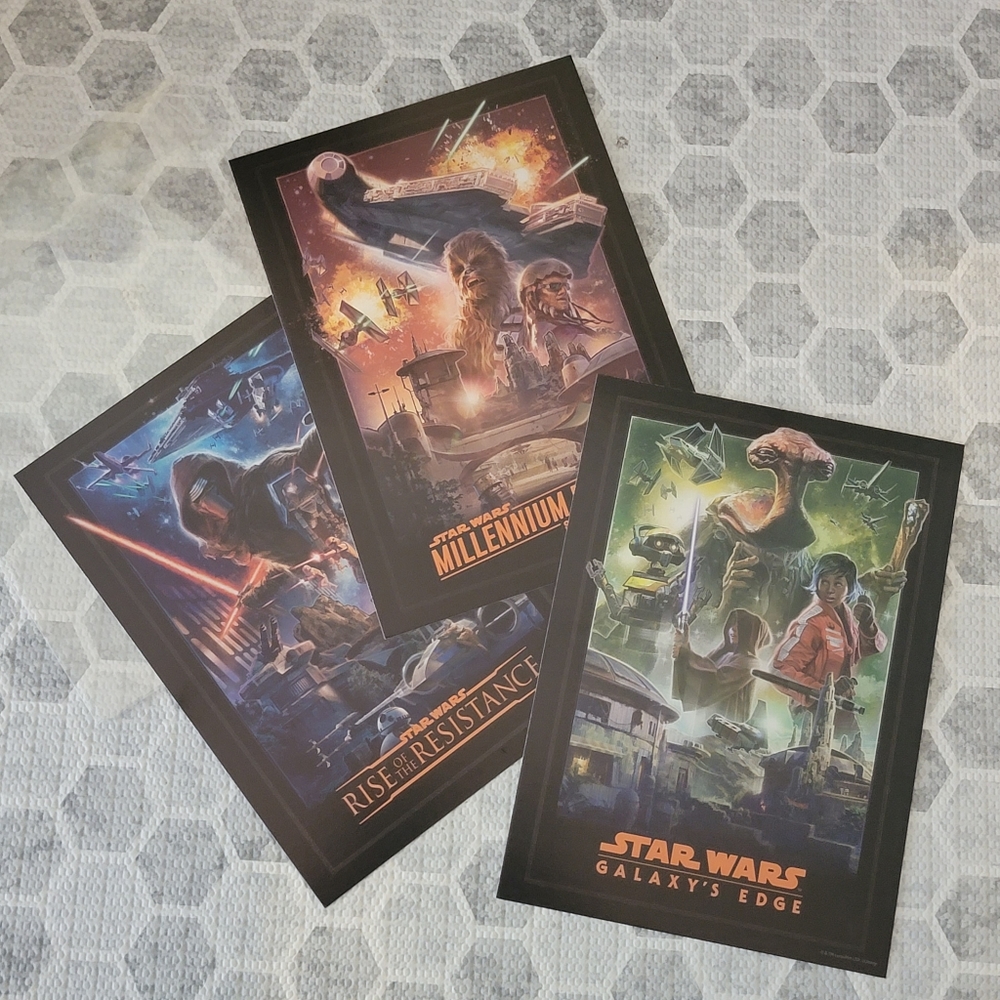 Star Wars Galaxy's Edge Triptych Poster Set